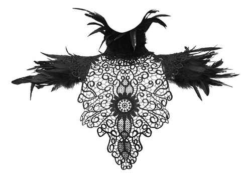 Chal De Plumas Artificiales, Poncho, Capa, Disfraz De