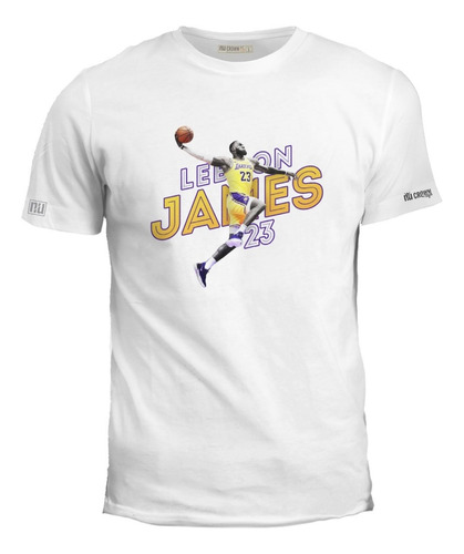 Camiseta Lebron James 23 Lakers Basket Basketball Hombre Ink