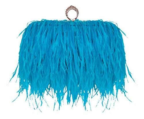 Bolso Plumas Avestruz Mujer Zakia