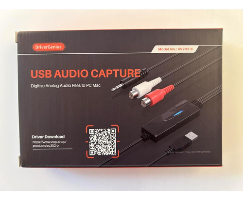 Drivergenius Av202-b Capturador De Audio Usb 2.0 A Mp3
