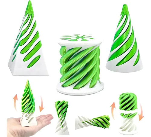 6 Packs Impossible Cone Spiral Cone Fidget Toy 3D Printed Pyramid Passthrough Sculpture For Stress Relief Stress Relief Toy For Adults