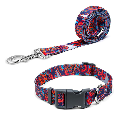 Pawhuggies Juego De Collar Y Correa Para Perro Estilo Bohemi