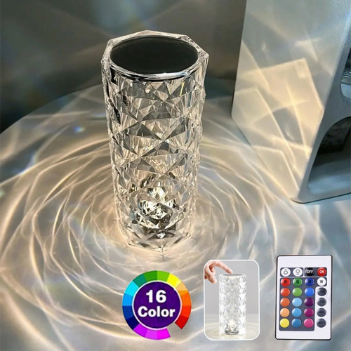 Lámpara De Noche Lámpara De Noche Cristal 16 Colores Luces
