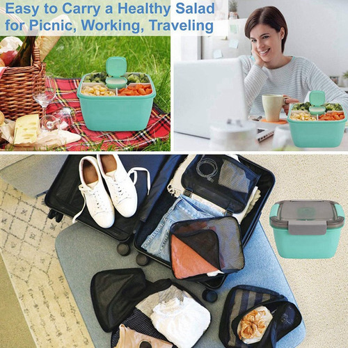 Contenedor De Almuerzo Para Llevar, Ensaladeras De 1500 Ml C