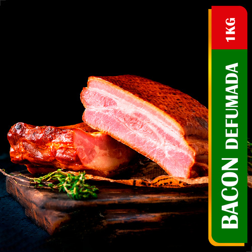 1kg Bacon Defumado Receita Portuguesa - Sabor Intenso