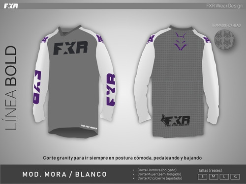 Jersey  Fxr Mtb Bold Mod. Mora/ Blanco