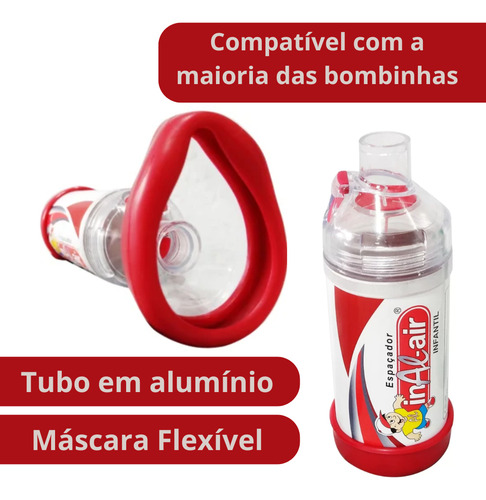 Espaçador Inal-air Infantil Rsmed para asma e bronquite