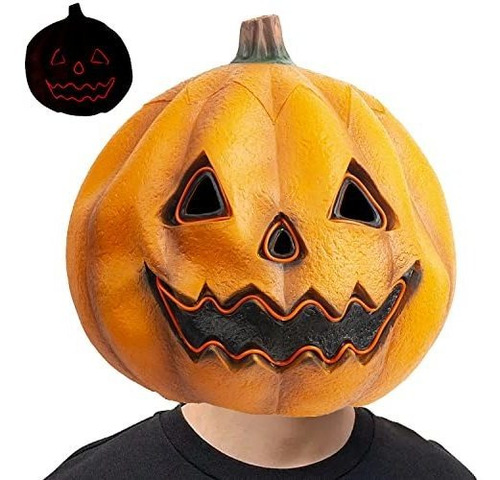 Mascara De Calabaza De Partyhop Led Látex De Luz De Rdbv8