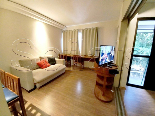 Imagem 1 de 15 de Flat Para Hospedagem Em Andar Alto Em Moema, Locação Sem Burocracia - Sf27725