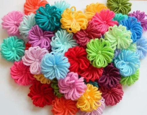 Aparelho Manual Faz Fazer Tear Enrolar Pompom Flor Flores Lã