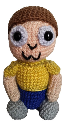 100% Crochet, Amigurumi, Peluche, Muñeco, Adorno Morty