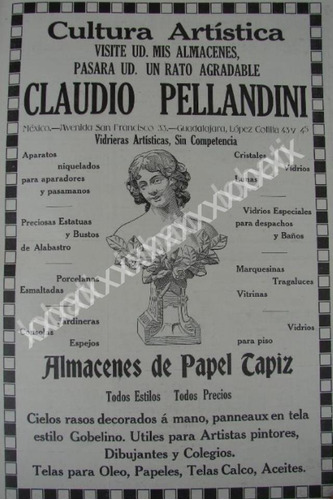 Cartel Tienda De Decoracion Claudio Pellandini 1909 180