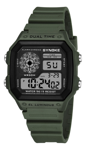 Reloj Digital Electrónico Deportivo Cuadrado Synoke Para Hom