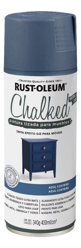 Pintura Spray Chalked Mate Azul Costeño 354ml Rustoleum  
