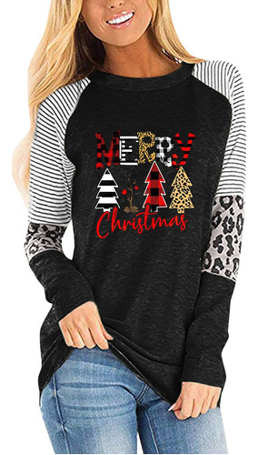 Ops For Women Christma Tree Sudadera Mujer Casual O Cuello