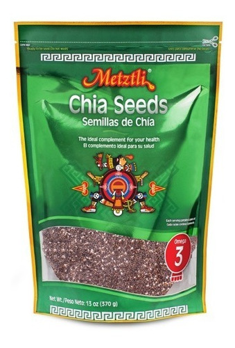 Chia Metztli 370 Gr. Bolsas (paquete De 12 Piezas)