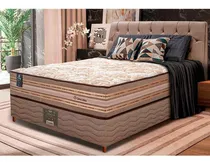 Comprar Cama Box Casal Colchão Pillow In + Box 138x188x72 Molas Ensacadas Cama inBox Duo Linem Bege