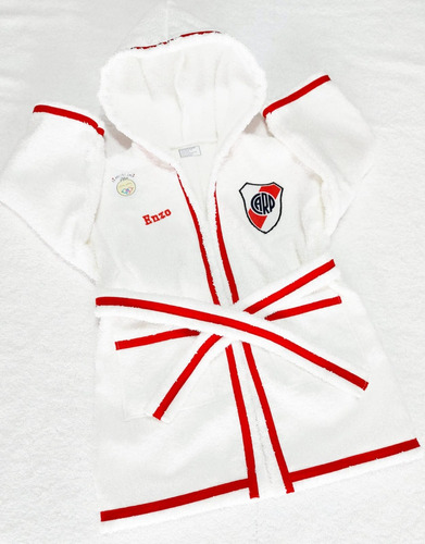 Bata Salida De Baño Personalizada Uno, Dos Años River Plate