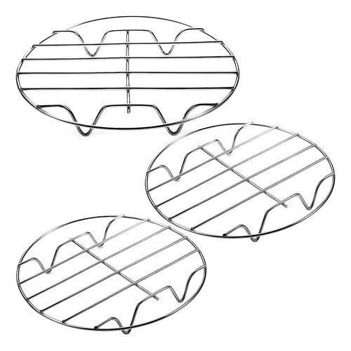 ~? 3 Piezas De Freidora De Aire Rejilla De Cocción Al Vapor 