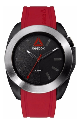 Reloj Reebok Drop Snatch Rd-dro-g2-pbir-br Hombre Color de la malla Rojo Color del bisel Plateado Color del fondo Negro