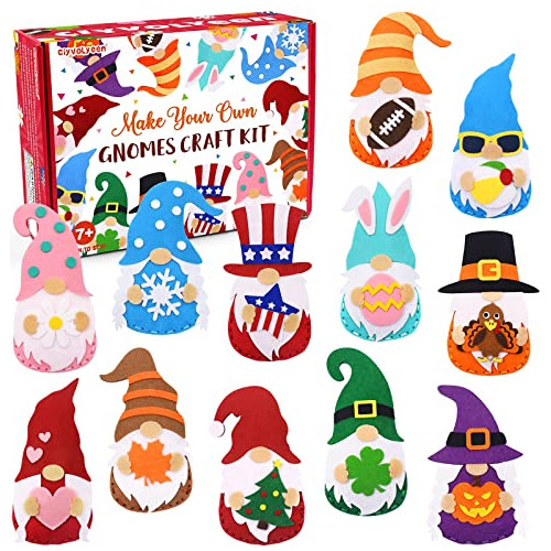 Gnome Craft Kit Kids Diy Juego De Costura Y Manualidade...