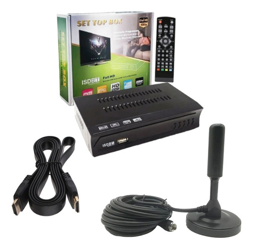 Decodificador Tv Digital + Antena 20db + Cable Hdtv 1.8mts