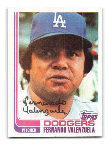 1982 Topps Baseball 510 Fernando Valenzuela Los Angeles Dodg