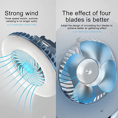 Ventilador Recargable De Led Para Tienda De Campaña
