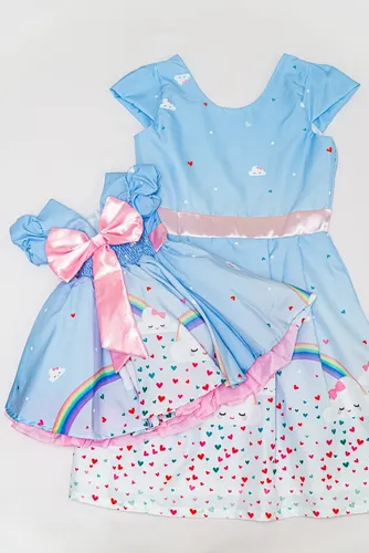 Vestido chuva de amor mae cheap e filha