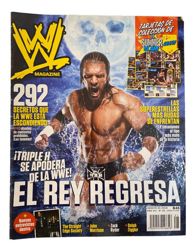 Revista Wwe Magazine 21 Triple H Agosto 2010 World Wrestling