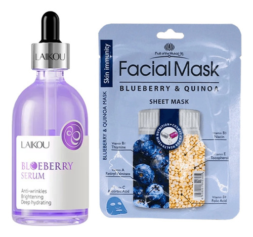 Serum Blueberry Laikou + Mascarilla Facial Arándano Y Quinua