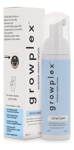 Espuma Para El Crecimiento Del Cabello Growplex Vitafoam 5%