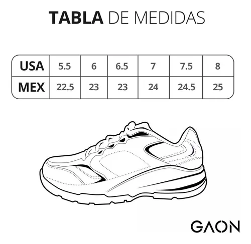Medidas de tenis para mujer sale