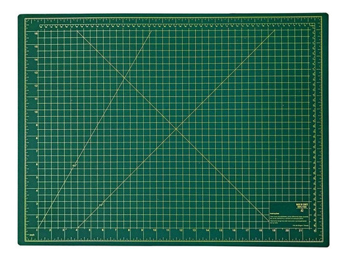 Base De Corte 60x45 + Régua 60x15 + Cortador Patchwork Scrap Cor Verde