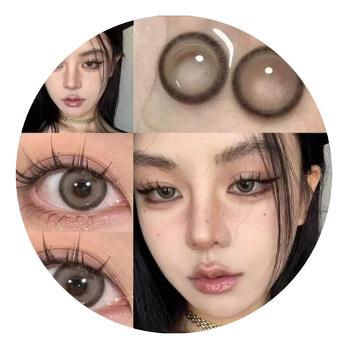 Pupilentes Gris Big Eye Efect K4 Circle Gray Doll Eyes