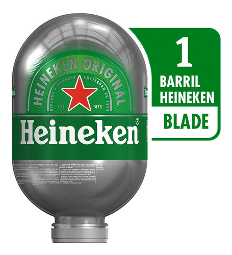 Imagen 1 de 1 de Barril De Cerveza Heineken Para Maquina Blade - 8lt