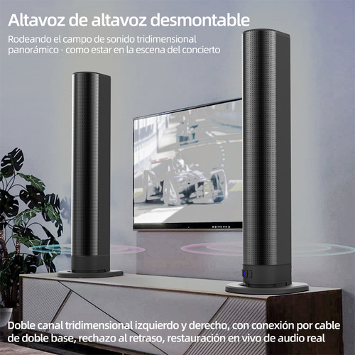 Barra De Sonido Bocina Bluetooth Recargable Soundbar Activo