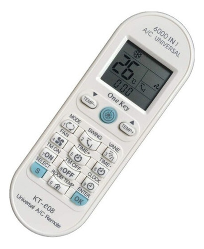 Control Universal Kt-e08 Aire Acondicionado 6000 En 1