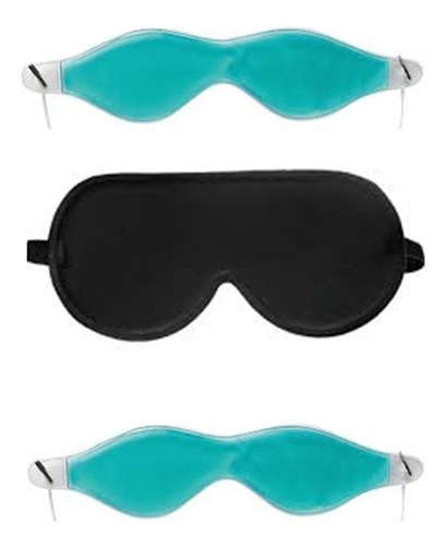 Kit Descanso Y Relajac Gafas Frio X 2 + Antifaz Para Dormir 