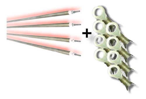 4 Resistencias Vela+terminal Horno Eléctrico (4 Unid X 38cm)