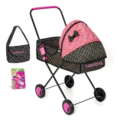 Imagem 6 de 8 de Carrinho De Boneca Reborn Berço Ninar Milano Xikiti +brinde