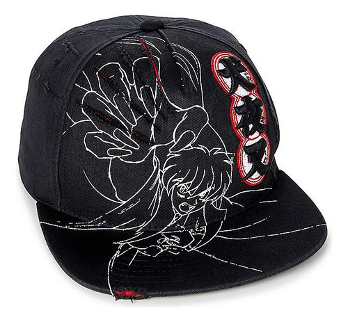 Gorra Ajustable Snapback Inuyasha Con Desgarro De Garra