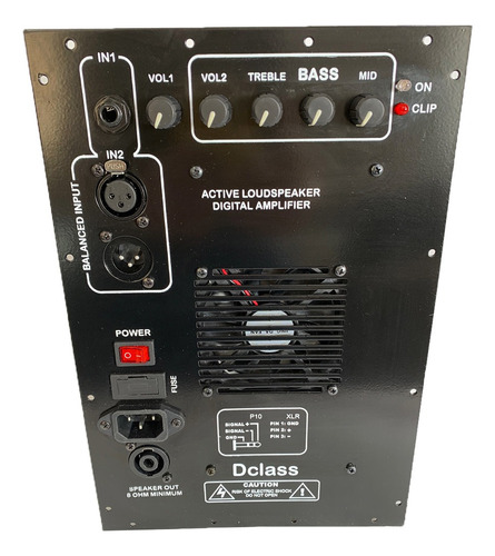 Painel Amplificador Ativador Multivias 500 Watts Rms