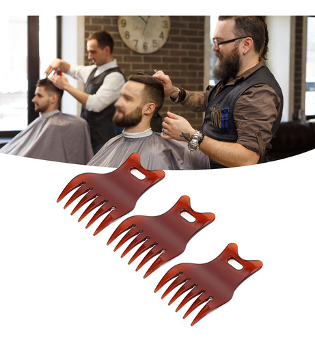 Peine De Aceite Para Cabello, 3 Piezas, Dientes Anchos, Dien