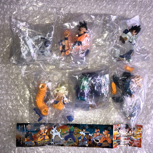 Raro Conjunto Completo 6 Figure Dragon Ball Action Pose Serie 01 HG Plus BANDAI Gashapon