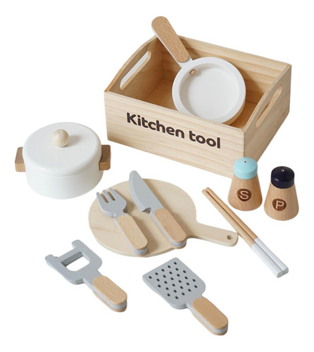 Juego De Cocina De Madera, Utensilios De Cocina, Juego De