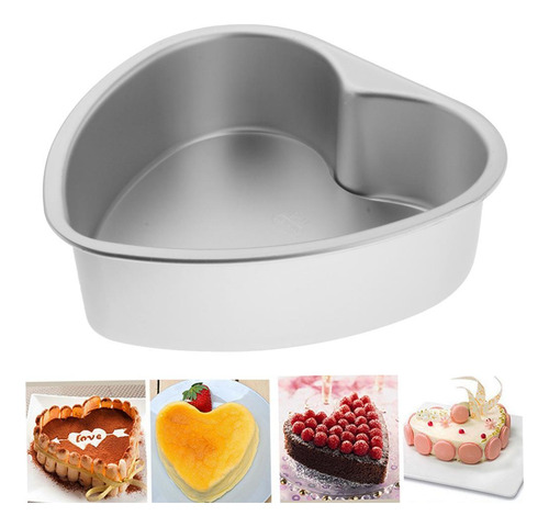 Molde Para Tartas En Forma De Corazón Anodizado 8 Pulgadas