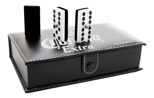 Domino Corona Extra Blanco Y Negro En Estuche