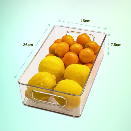Organizador Geladeira Multiuso Armários Gavetas Kit Com 6 Cor Transparente