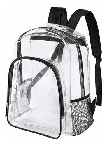 Morral Bolso Transparente Pvc Resistente Al Agua Reforzado